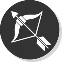 Bow Arrow Vector Icon Design