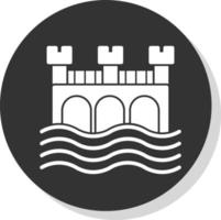 diseño de icono de vector de puente de agua