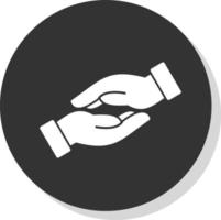 Helping Hand Vector Icon Design