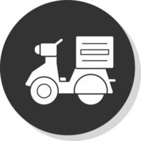 Delivery Bike Vector Icon Design