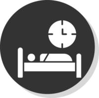 diseño de icono de vector de tiempo de cama