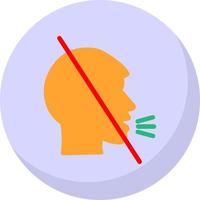 Head Side Cough Slash Vector Icon Design