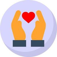 Hand Holding Heart Vector Icon Design