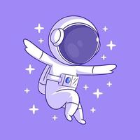 Astronauts feel happy to be in space vector