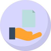 Hand Paper Vector Icon Design