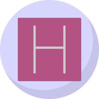 H Square Vector Icon Design