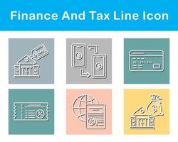 Finanzas y impuesto vector icono conjunto