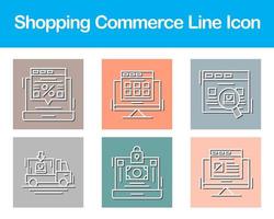 compras comercio vector icono conjunto