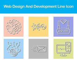 web diseño y desarrollo vector icono conjunto