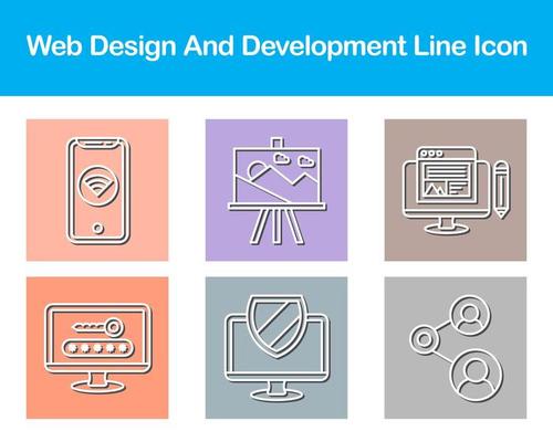 Web Design And Development Vector Icon Set