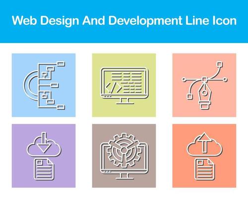 Web Design And Development Vector Icon Set