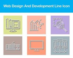 web diseño y desarrollo vector icono conjunto