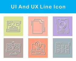 ui y ux vector icono conjunto