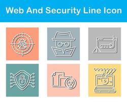 web y seguridad vector icono conjunto