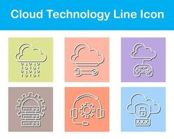 Cloud Technology Vector Icon Set