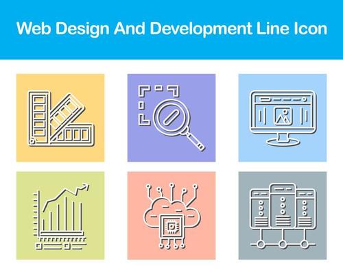 Web Design And Development Vector Icon Set