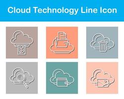 Cloud Technology Vector Icon Set