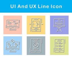 ui y ux vector icono conjunto