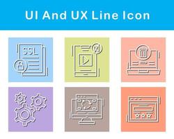 ui y ux vector icono conjunto