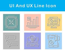 ui y ux vector icono conjunto