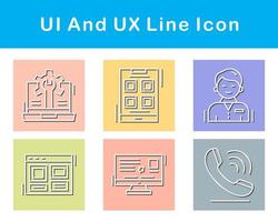 ui y ux vector icono conjunto