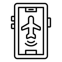 Airplane mode active Icon Style vector
