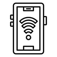 Network Wifi Icon Style vector