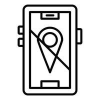 Location Disable Icon Style vector