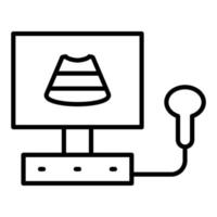 Ultrasonography Icon Style vector