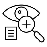 ojo examen icono estilo vector