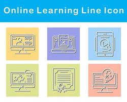 Online Learning Vector Icon Set