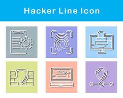 conjunto de iconos de vector de hacker