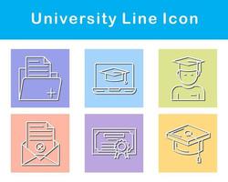 Universidad vector icono conjunto