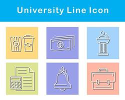 Universidad vector icono conjunto