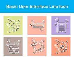 Basic User Interface Vector Icon Set