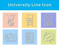 Universidad vector icono conjunto