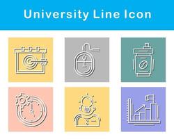 Universidad vector icono conjunto