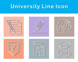 Universidad vector icono conjunto