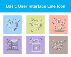 básico usuario interfaz vector icono conjunto