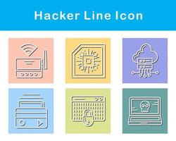 conjunto de iconos de vector de hacker