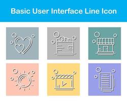 básico usuario interfaz vector icono conjunto