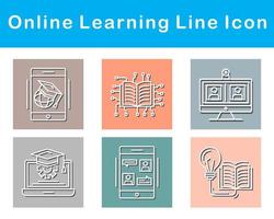 Online Learning Vector Icon Set