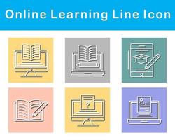 Online Learning Vector Icon Set