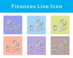 finanzas vector icono conjunto