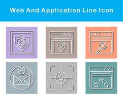 web y solicitud vector icono conjunto