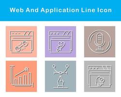 web y solicitud vector icono conjunto