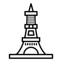 eiffel torre icono estilo vector