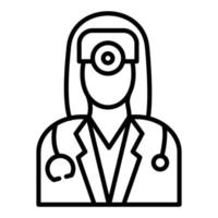 Ophthalmologist Female Icon Style vector