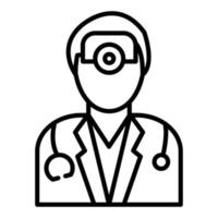 Ophthalmologist Male Icon Style vector