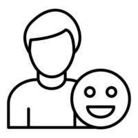 Happy Man Icon Style vector